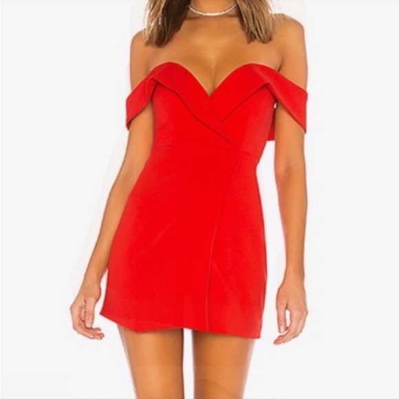 NBD Dresses & Skirts - NBD Off the Shoulder Red Dress